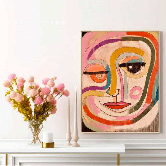 Geo Face Abstract Art