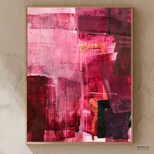 Crimson Currents Abstract Painting (Digital Download)