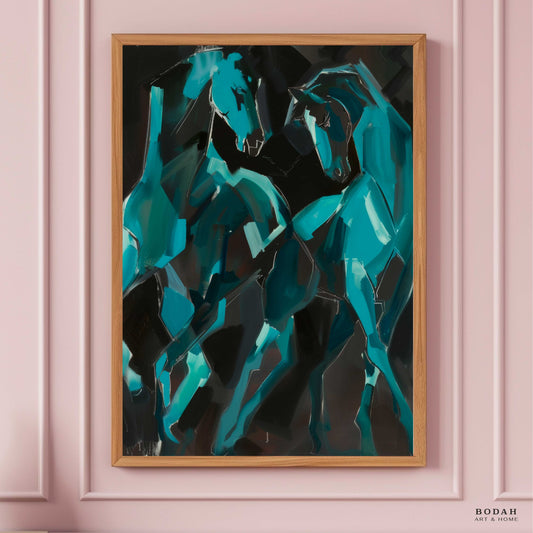Wild Horses Abstract Art
