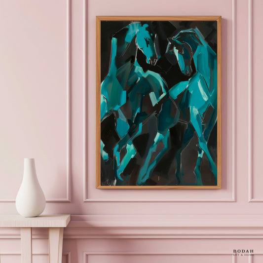 Wild Horses Abstract Art